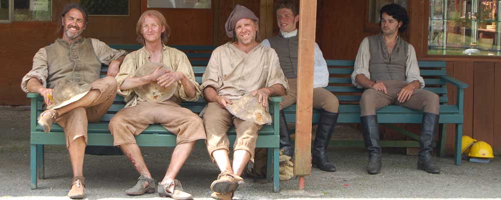 BBC actors filming at poldark mine